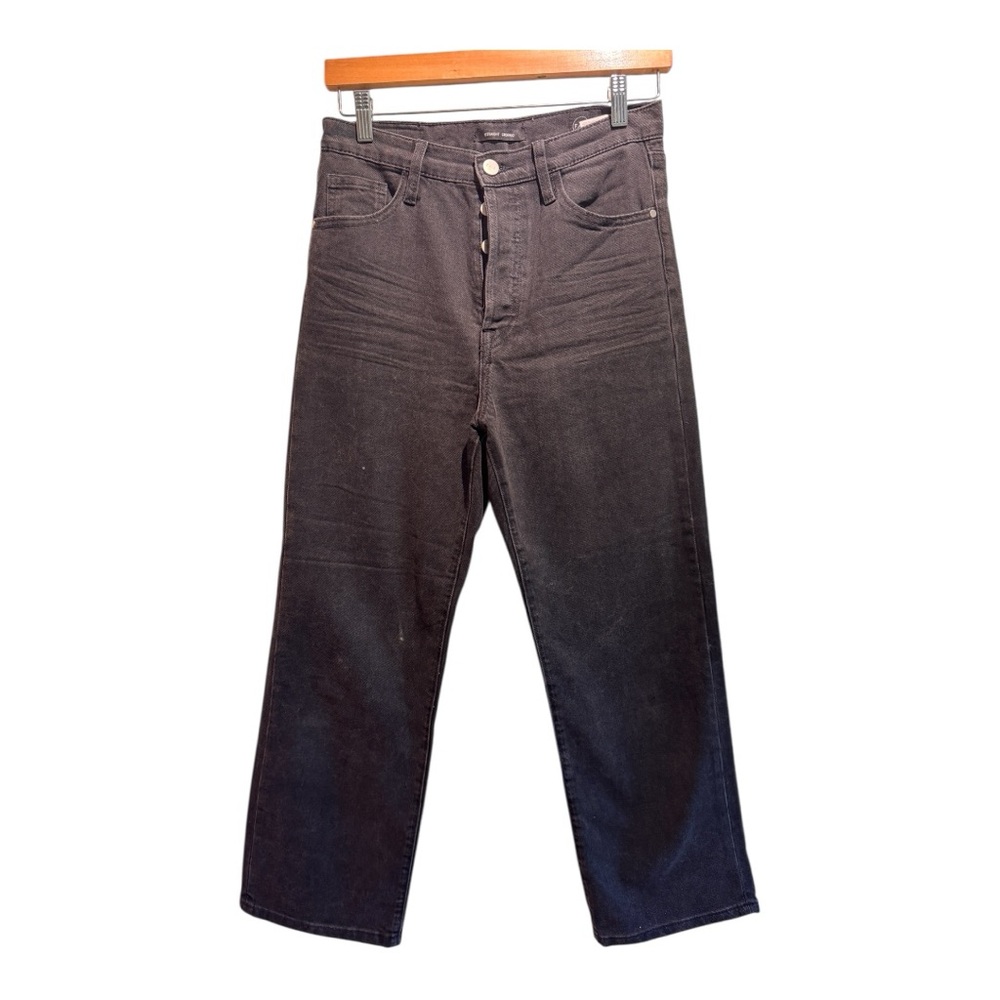 Black Straight Cropped Jeans